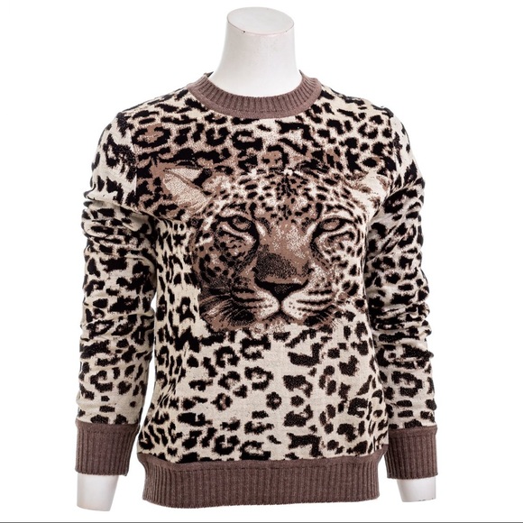 Anthropologie Aldo Martin’s Leopard Sweater - XL - Picture 3 of 9